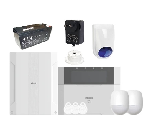 [HA-ALARM-FullKit] Hilook HA-ALARM-KIT1 Wired Alarm Kit with Siren & PSU/Battery